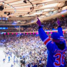 New York: partita dei New York Rangers al Madison Square Garden