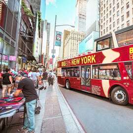 New York: Hop-on Hop-off Sightseeing Tour by Open-top Bus