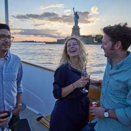 NYC: Sunset Cruise on a Small Yacht with a Drink
